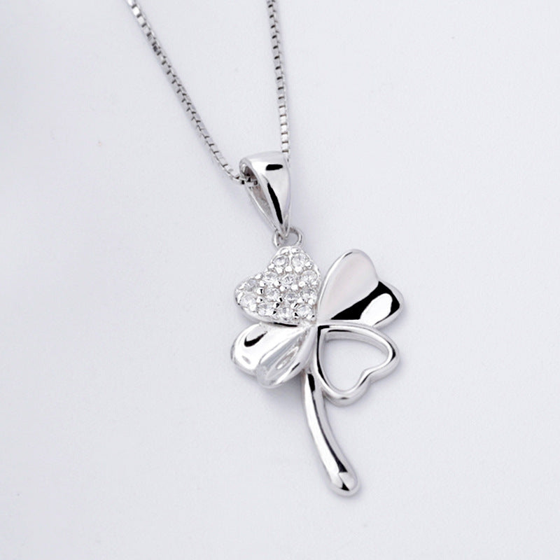 925 Sterling Silver Clover Necklace