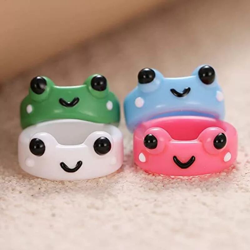 3D Cute Frog Tone Rings