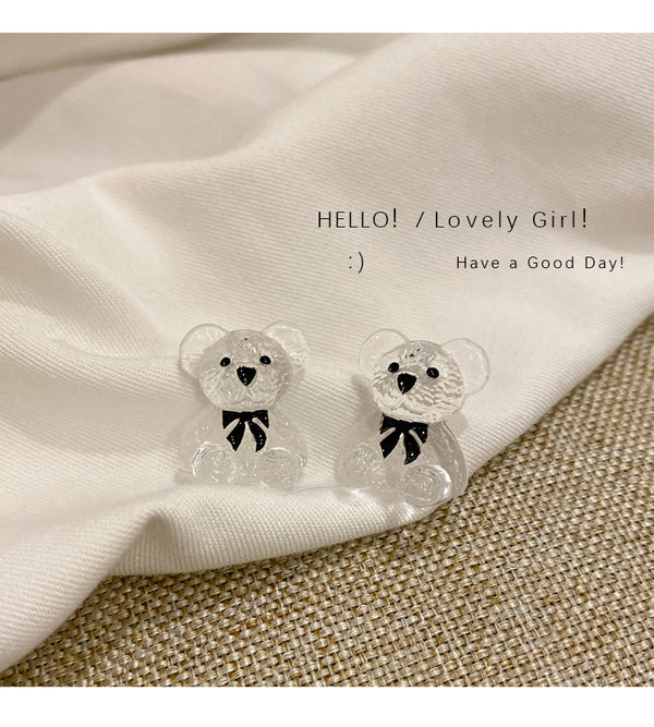 Cute Teddy Bear Stud Earrings