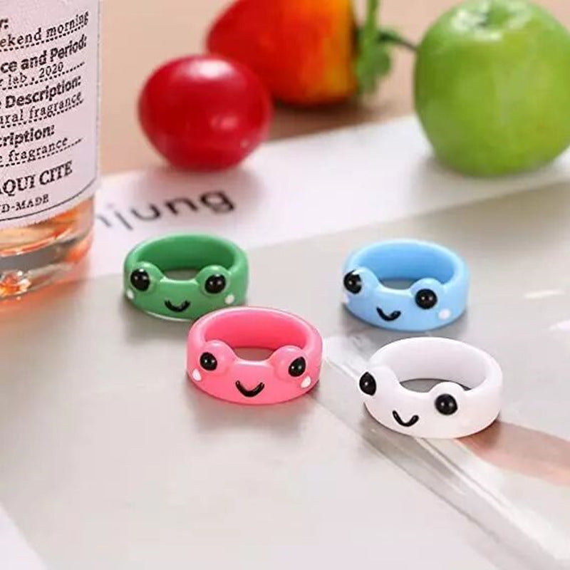 3D Cute Frog Tone Rings