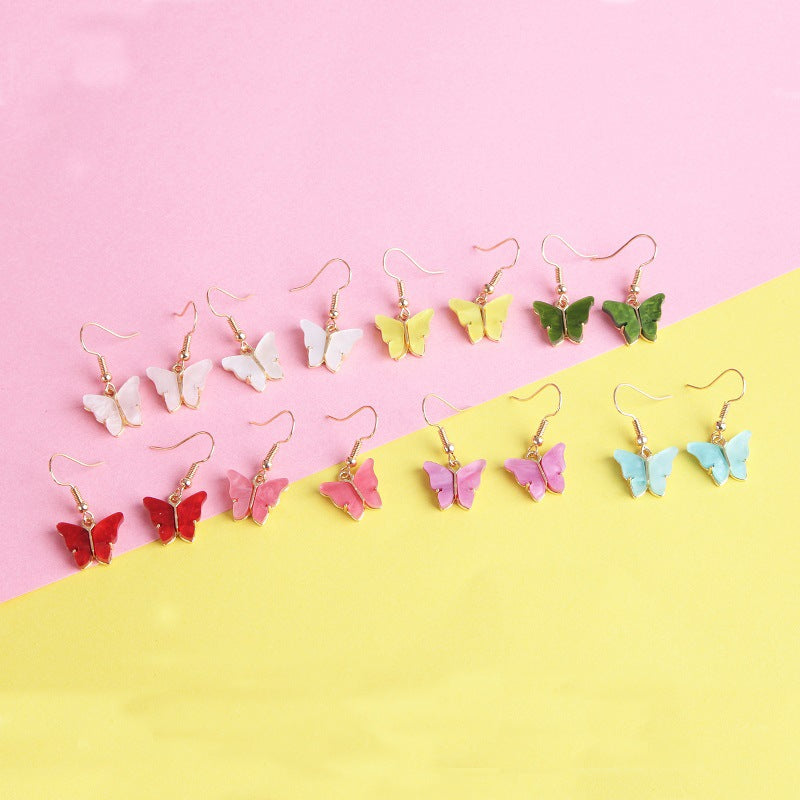 Silver plated butterfly earrings