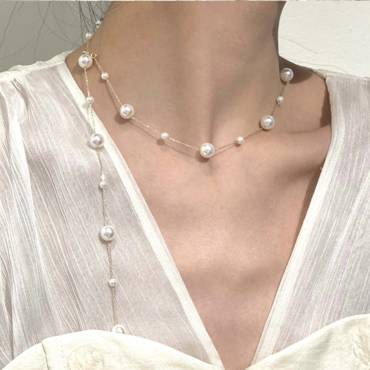Pearl clavicle Chain Necklace
