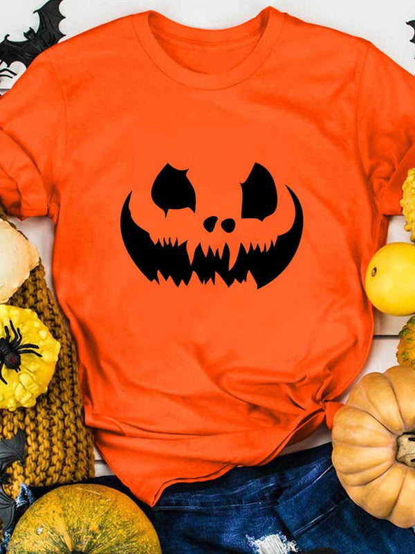 Pumpkin Face Graphic T-shirt