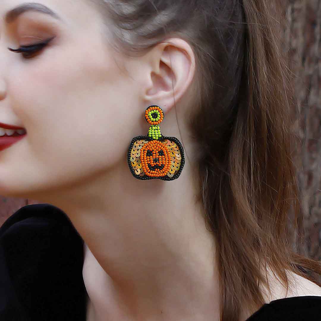 Lantern Pumpkin Funny Earring🎃