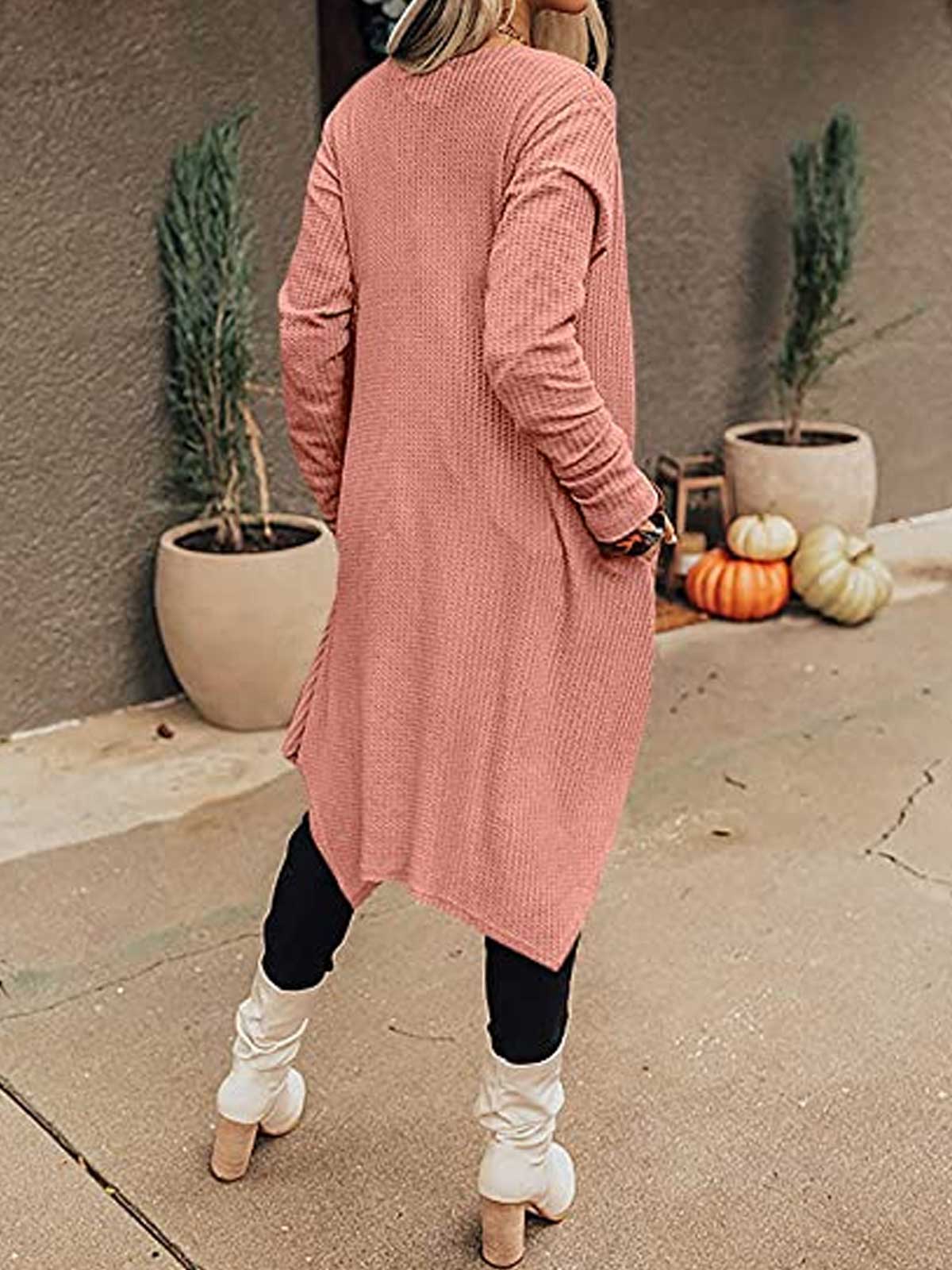 Irregular Hem Front Open Cardigan