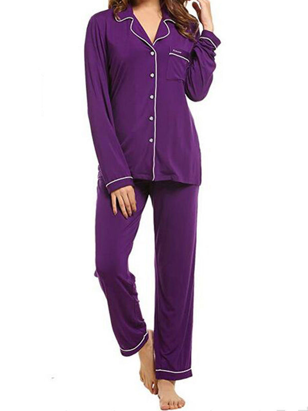 Button Down Satin Soft Sleepwear Sets