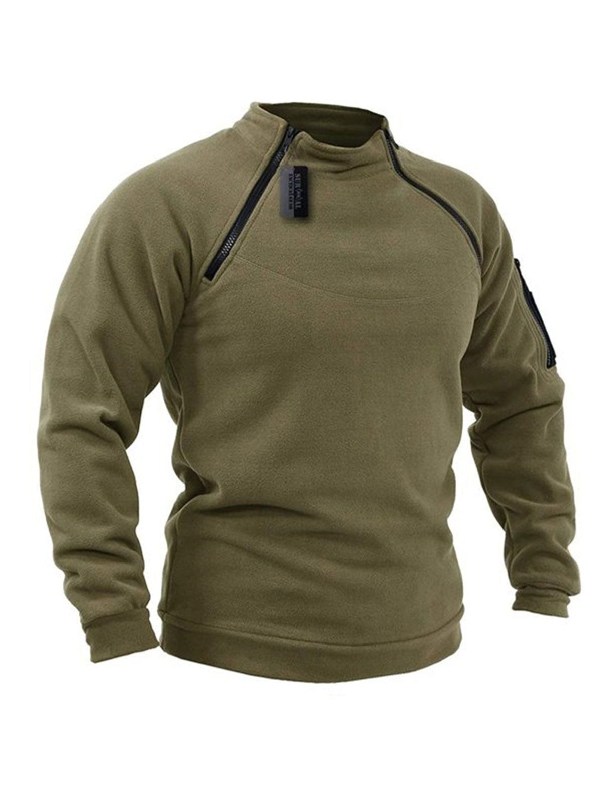 Tactical Soft Shell Zip Warm Fleece Sweater