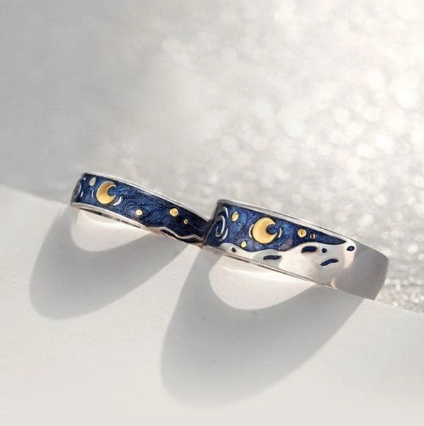 STARRY NIGHT ADJUSTABLE RING SET