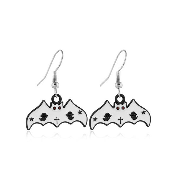 White Bat Dangle Earrings 🦇
