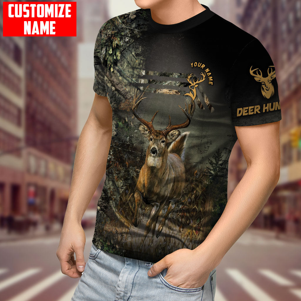 Personalized Name Deer Hunting Camo Unisex Shirts