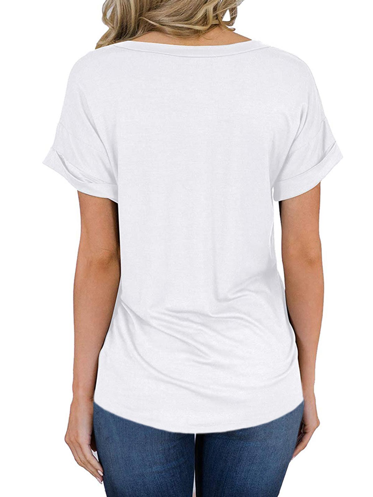 Solid Color T-shirt with Pocket