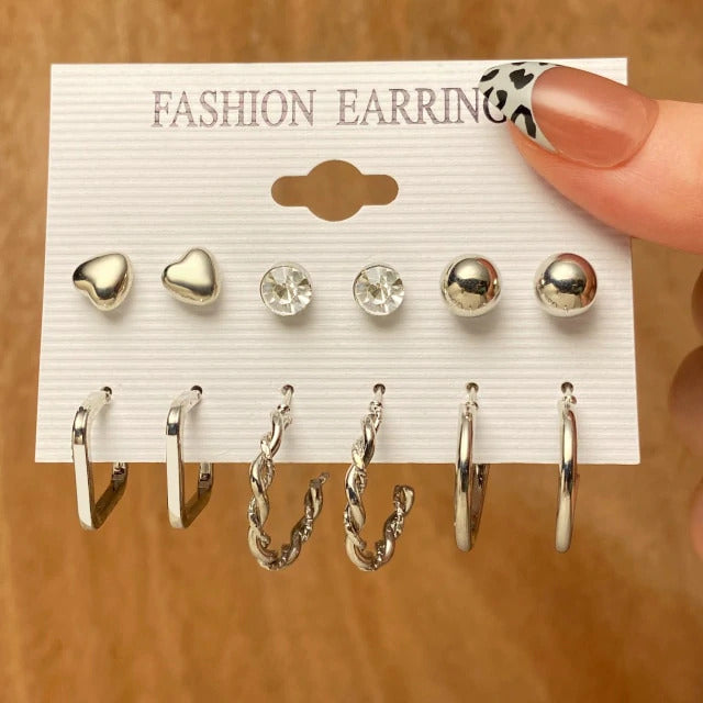 Fashion Leopard Acrylic Hoop Earrings Set For Women