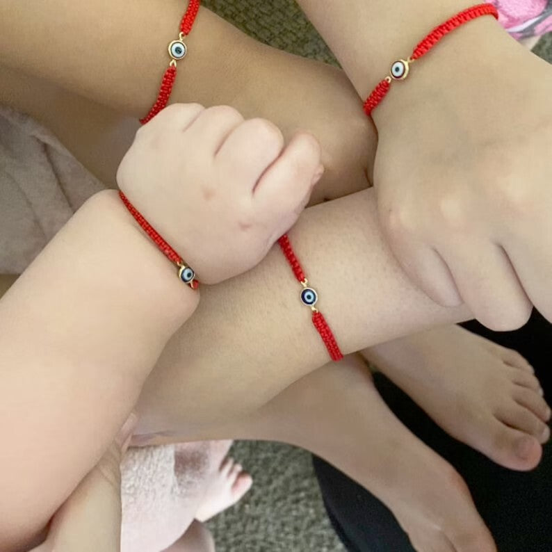 Evil Eye Matching Red String Bracelets