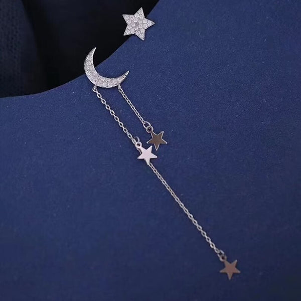 Moon and Star Earrings