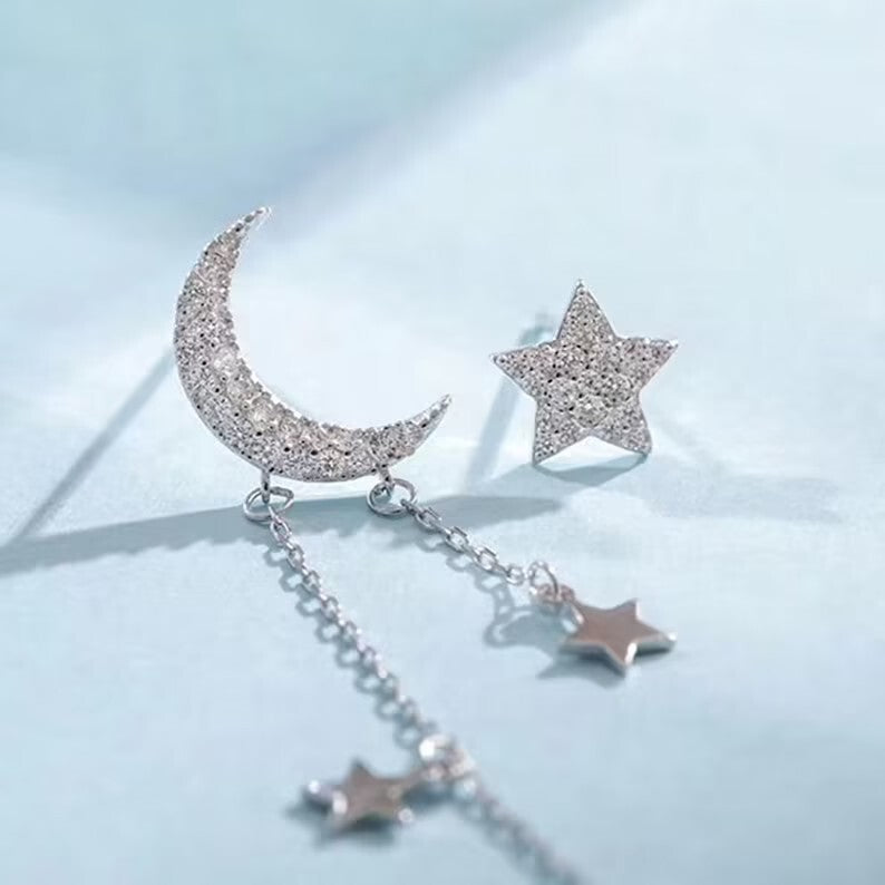 Moon and Star Earrings