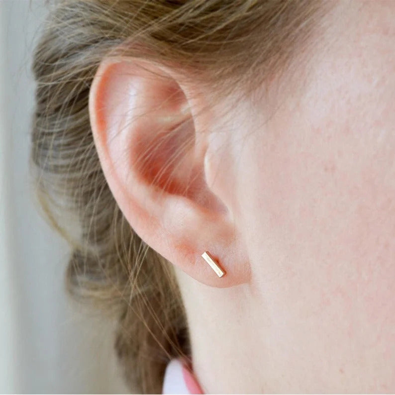 Slim Bar Studs Earrings