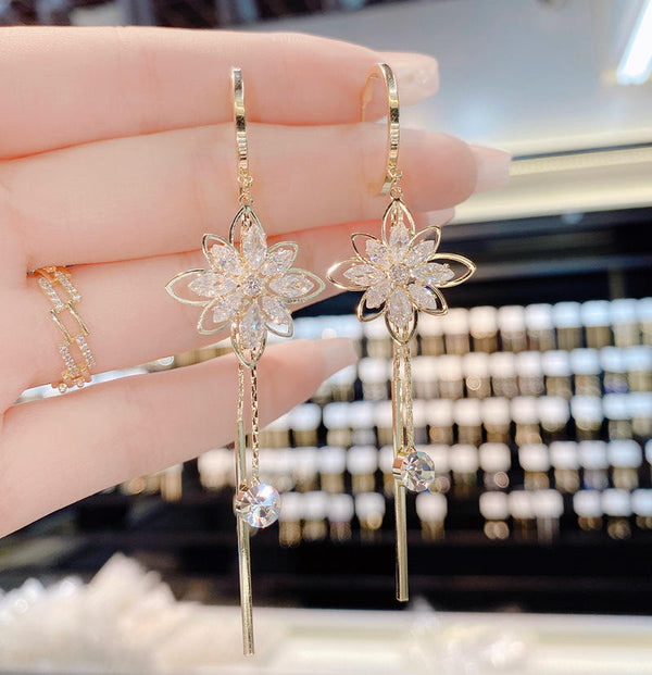 Flower Fringe Earrings