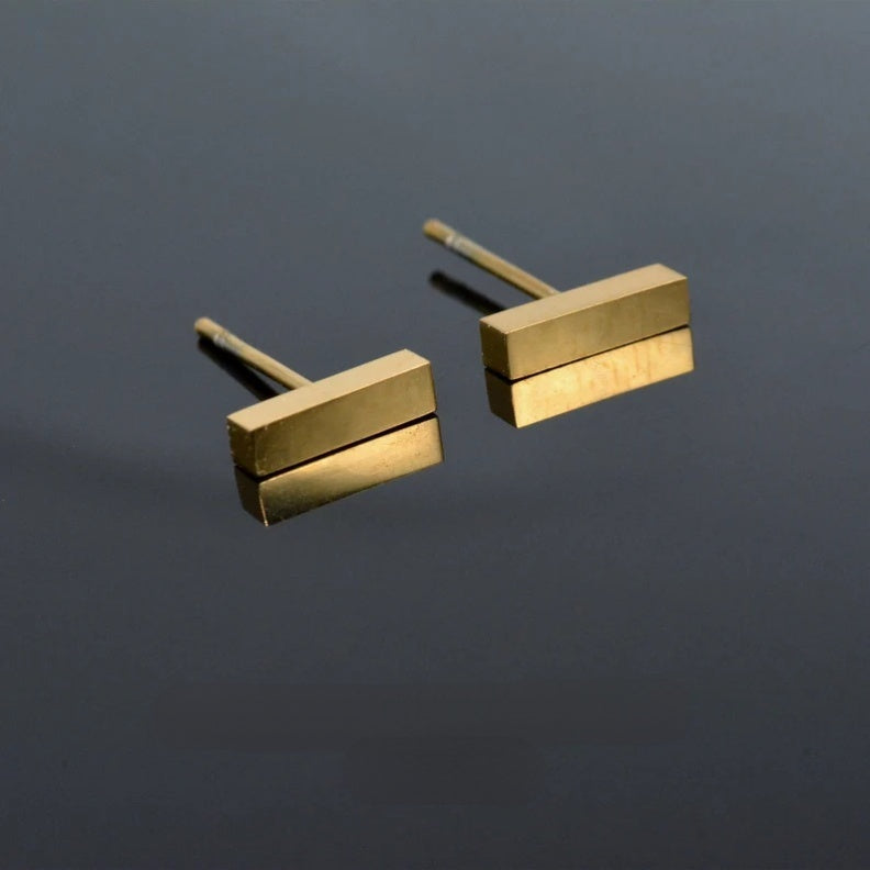 Slim Bar Studs Earrings