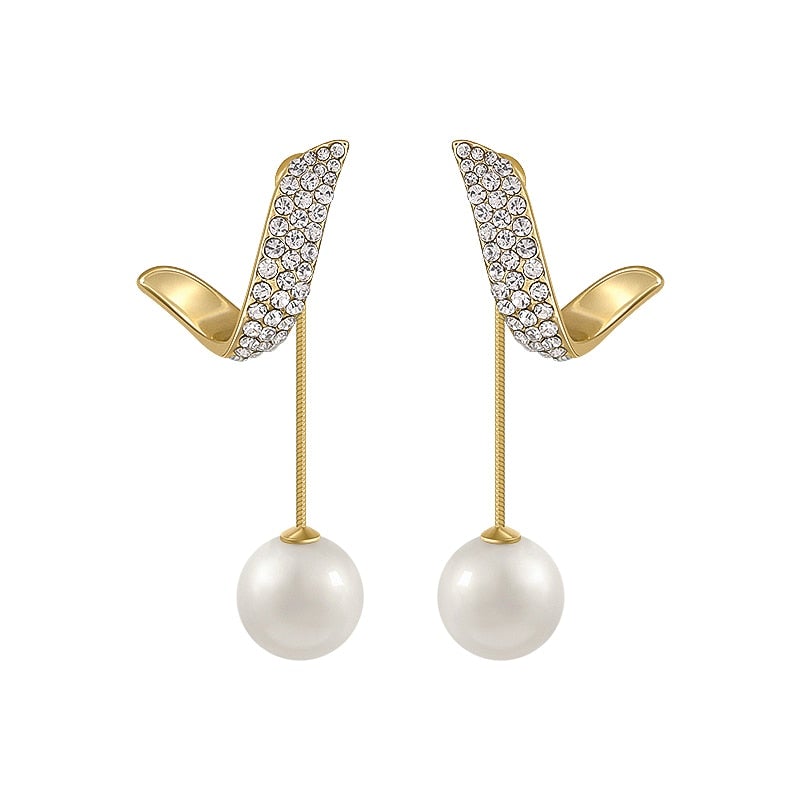 Crystal Erin Pearl Drop Earrings