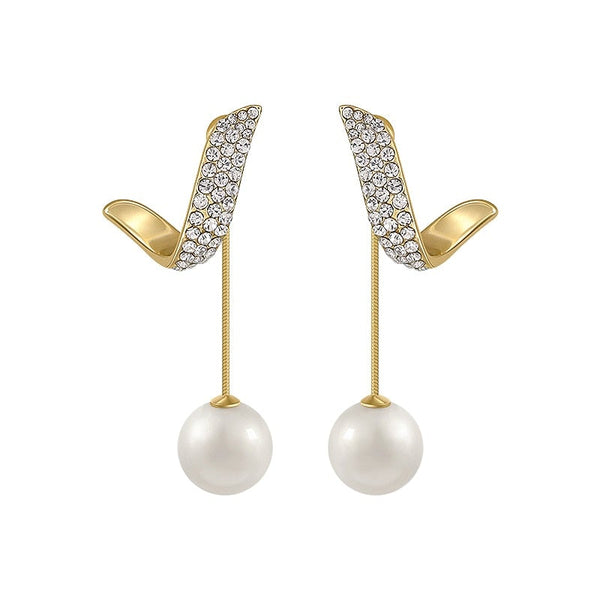 Crystal Erin Pearl Drop Earrings