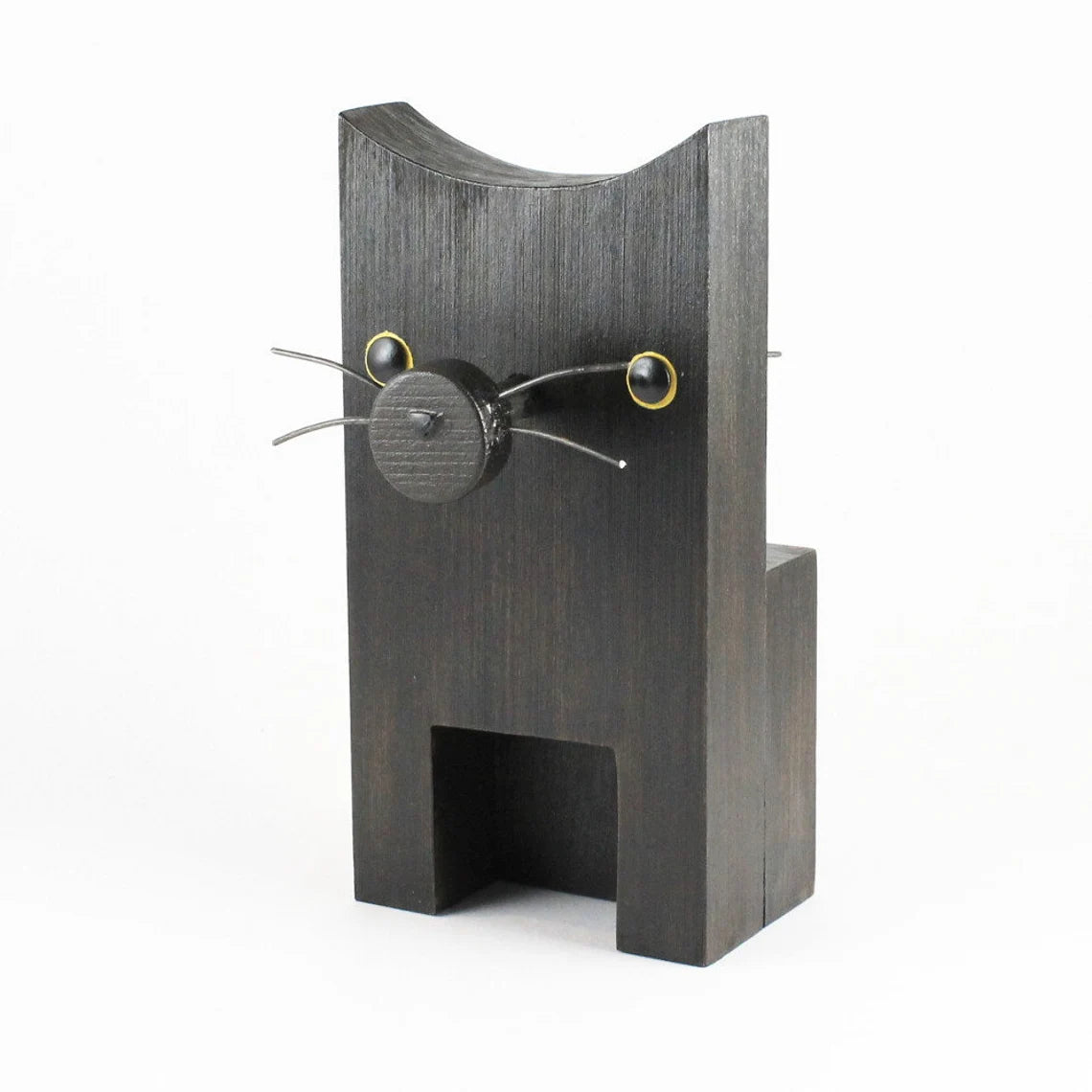 Black Cat Glasses Handmade Holder Art Gift