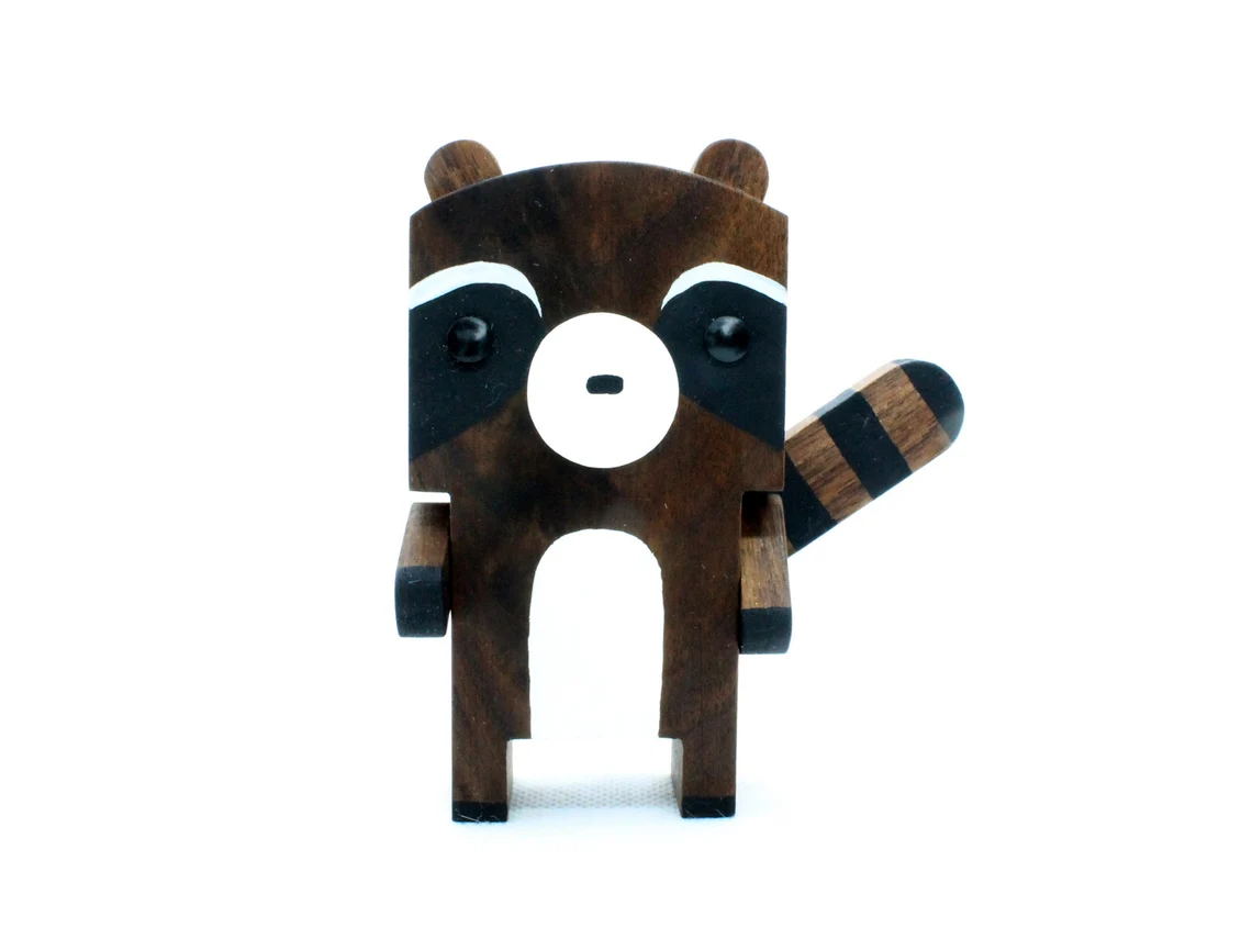 Raccoon Glasses Handmade Holder Art Gift