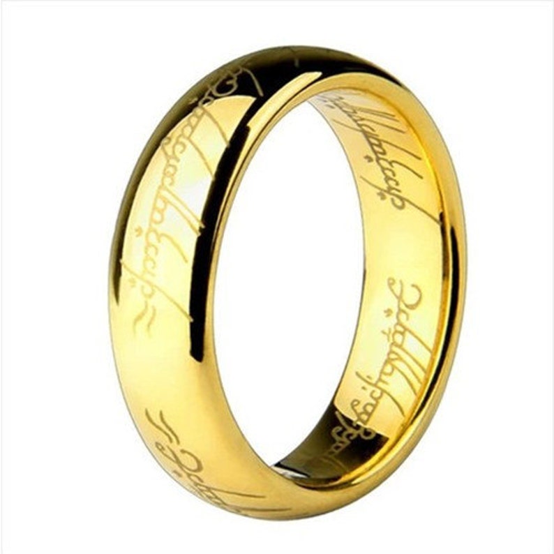 "One Ring to Rule Them All" Stainless Steel or Black Titanium Ring