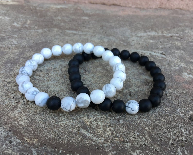 Black And White Matching Bracelets