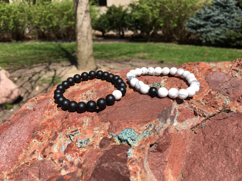 Black And White Matching Bracelets