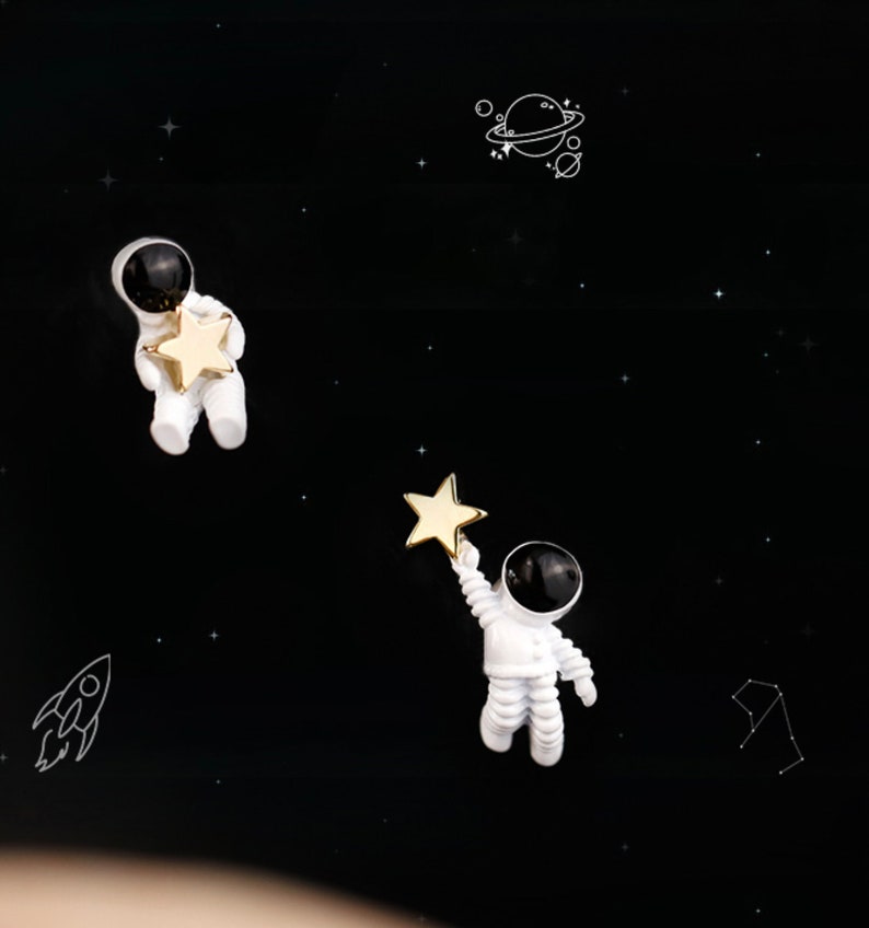 Astronaut earrings