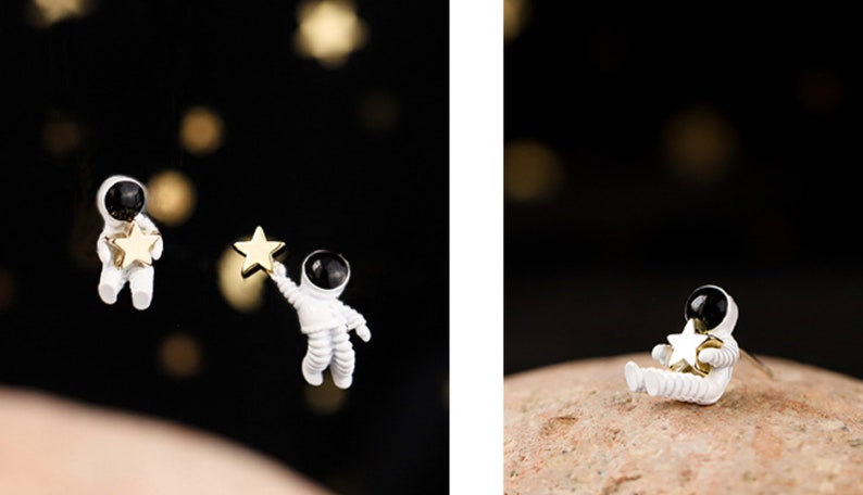 Astronaut earrings