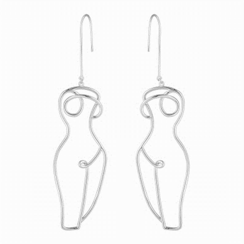 Nude Female Body Earrings