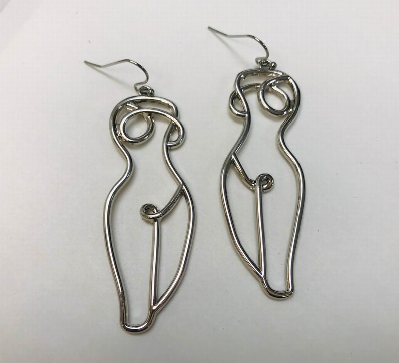 Nude Female Body Earrings