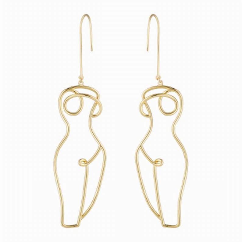 Nude Female Body Earrings