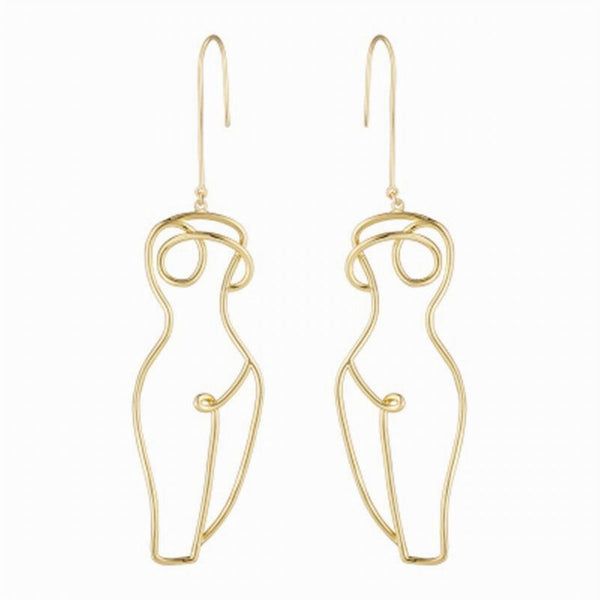 Nude Female Body Earrings