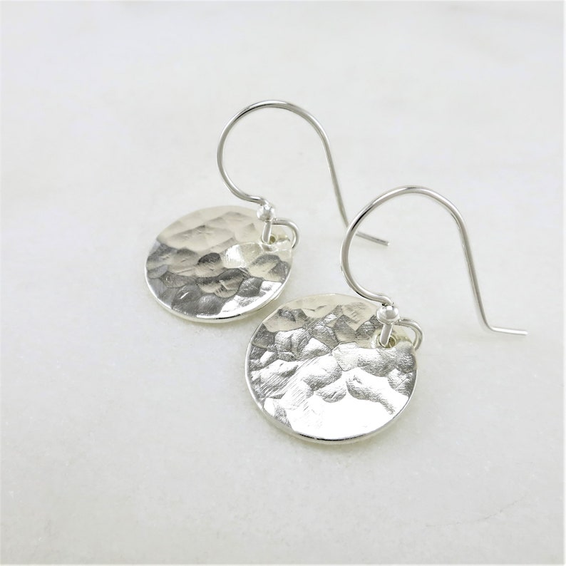 Hammered Disc Earrings