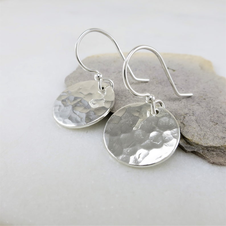 Hammered Disc Earrings