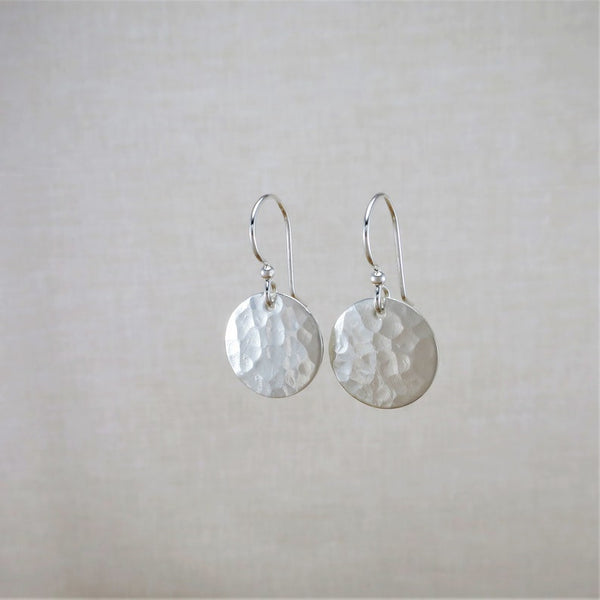 Hammered Disc Earrings