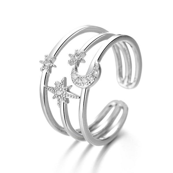 Star & Moon Ring