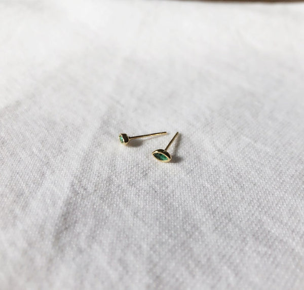 Mini Emerald Earrings