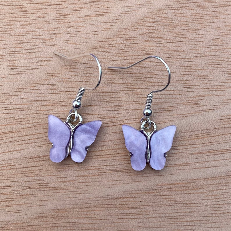 Silver plated butterfly earrings