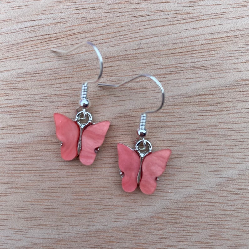 Silver plated butterfly earrings