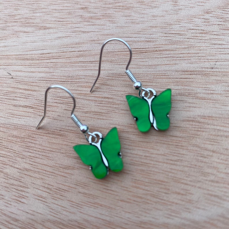 Silver plated butterfly earrings