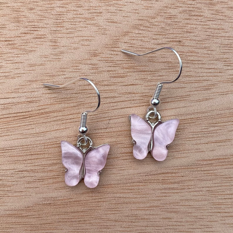 Silver plated butterfly earrings