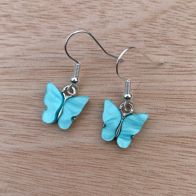 Silver plated butterfly earrings