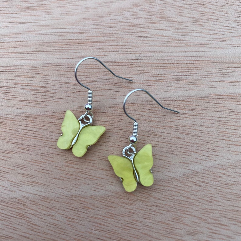 Silver plated butterfly earrings