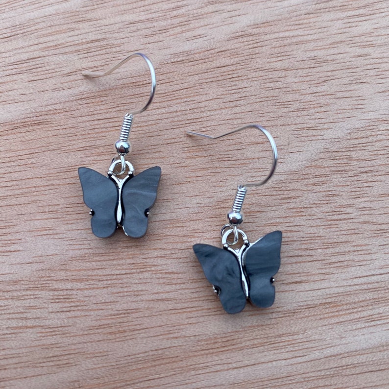 Silver plated butterfly earrings