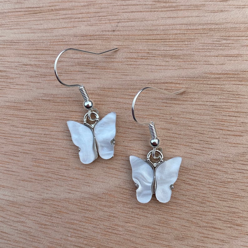 Silver plated butterfly earrings