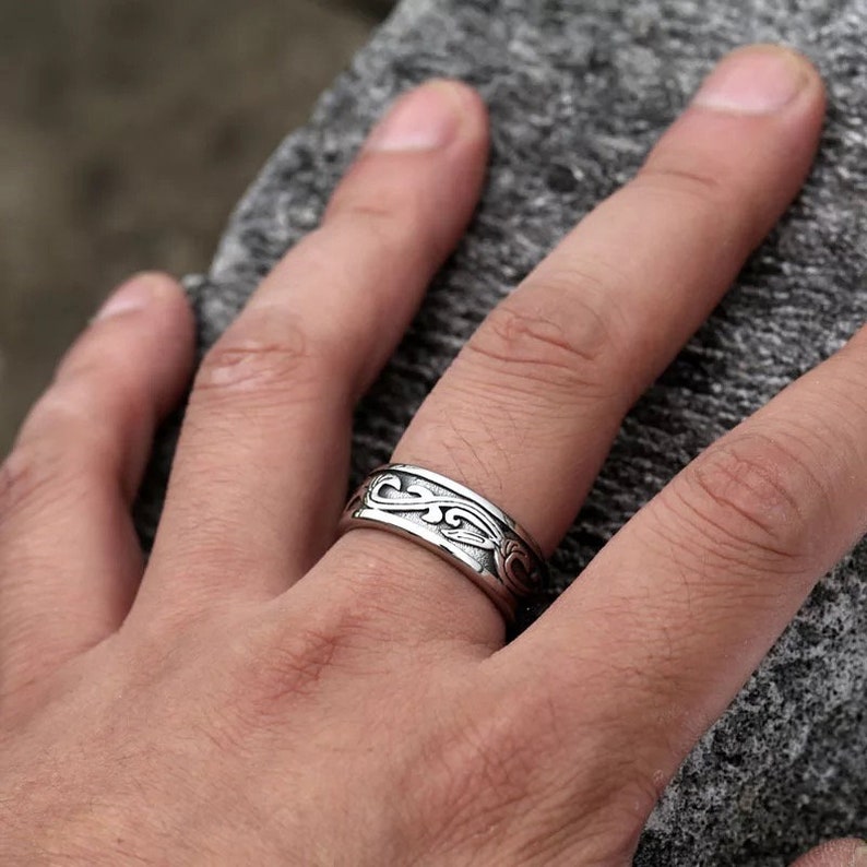 Viking Steel Plant Band Ring