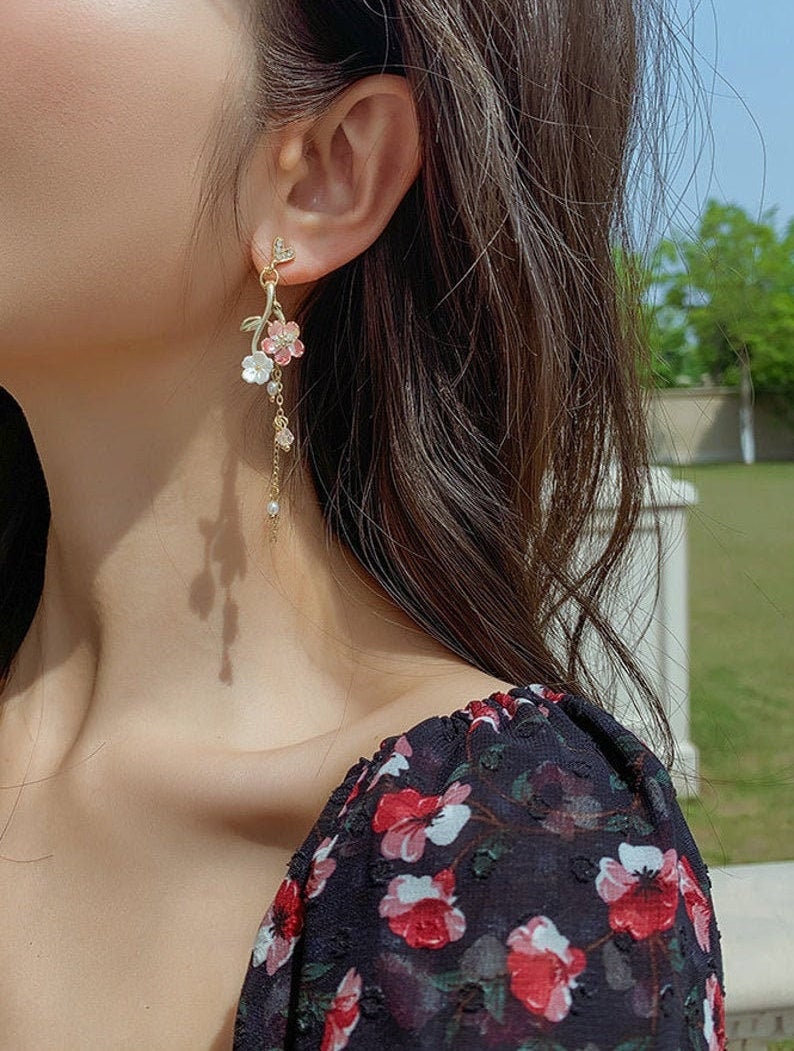 Flower earrings